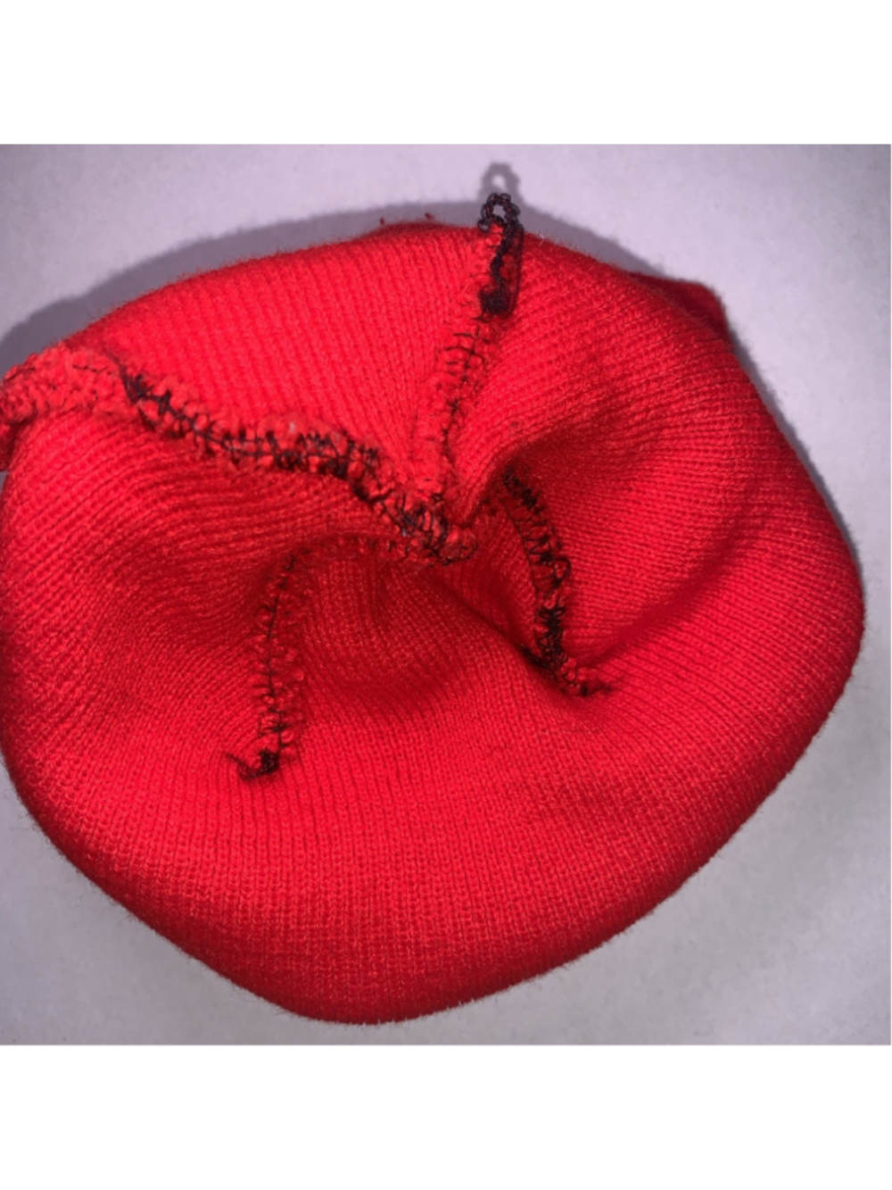 Vintage Fubu Beanie Red With Black Embroidered Logo Tag-less Winter Fall Spring - Picture 8 of 11